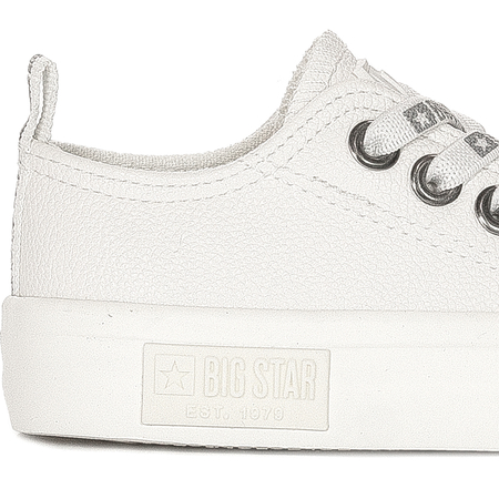 Big Star White children's slip-on sneakers