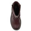 Maciejka Leather Double-Zip Ankle Boots Low Heel Burgundy A7159-23/00-7