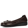 Maciejka Patent Slip-On Loafers Wedge Brown P6504-02/00-8