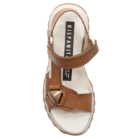 Hispanitas Women's Platform Brown Sandals Cuoio