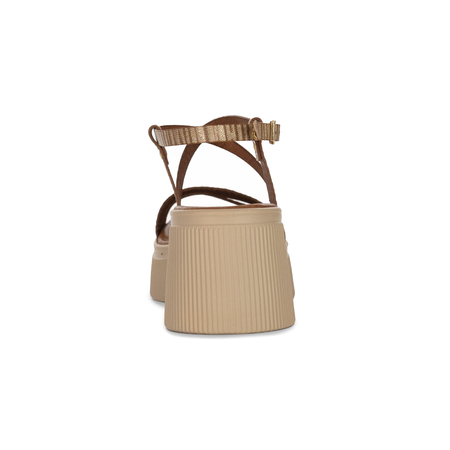 Maciejka Gold Leather Sandals