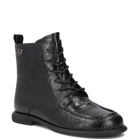 Filippo Patent Leather Lace-Up Ankle Boots Black DBT8142-26-BK