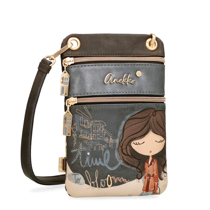 Anekke Small Messenger Phone Bag Designer Crossbody Multicolor 43703-905