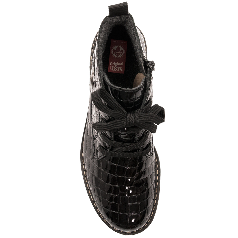Rieker Black insulated Black leather boots