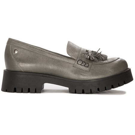 Maciejka Leather Platform Loafers Grey 5497S-35/00-5