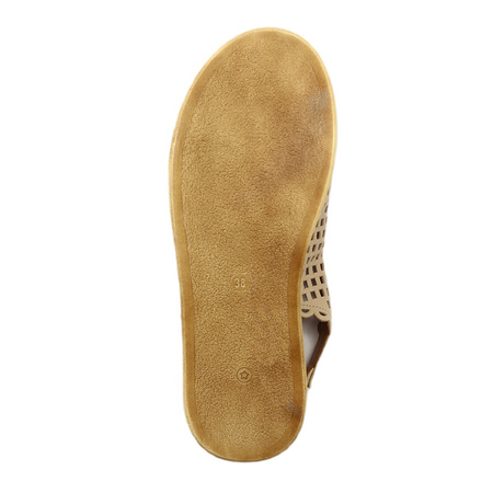 T.Sokolski Women's Leather Sandals Beige