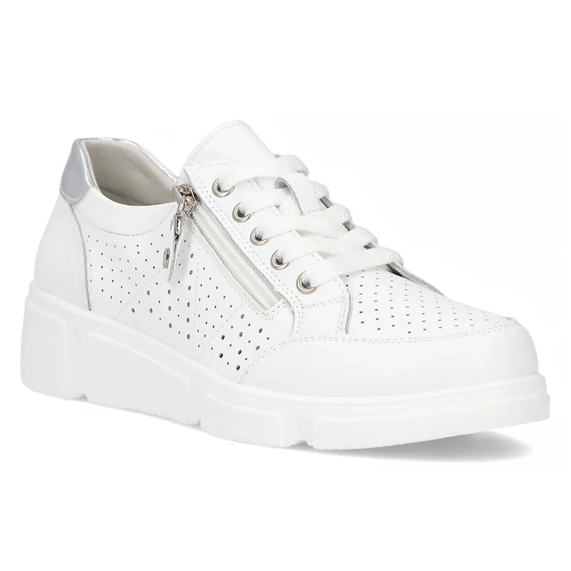 Filippo Leather White Low Shoes