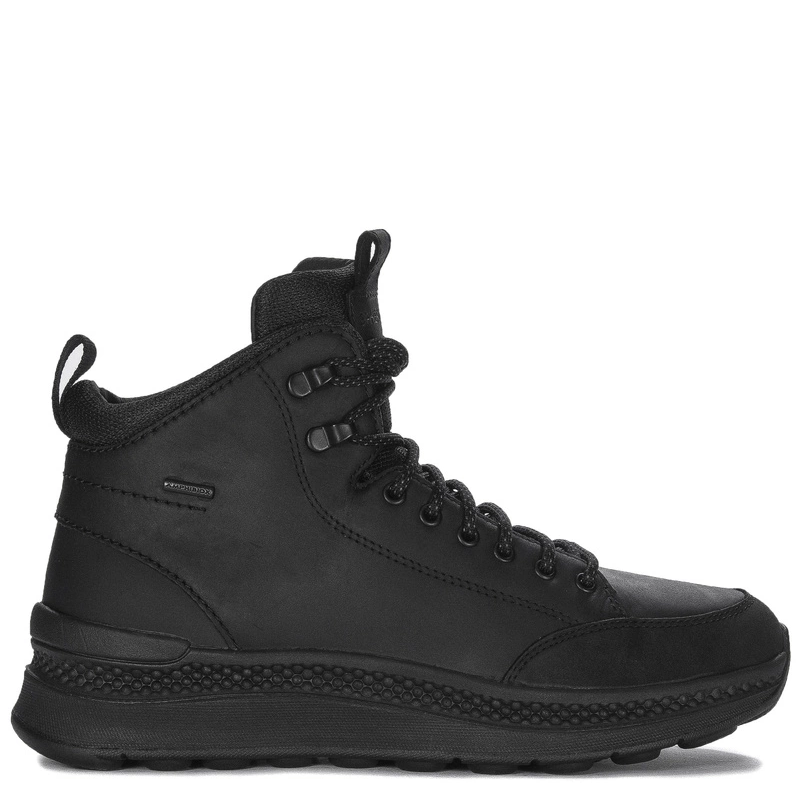 GEOX Botki męskie skórzane Black czarne