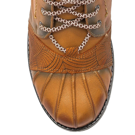 Maciejka 03961-07/00-4 Yellow Lace-up Boots