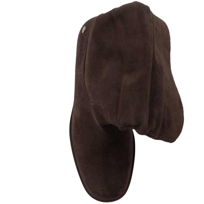 Maciejka Suede Leather Hidden Wedge Ankle Boots Slouchy Shaft Brown K7211-02/00-8