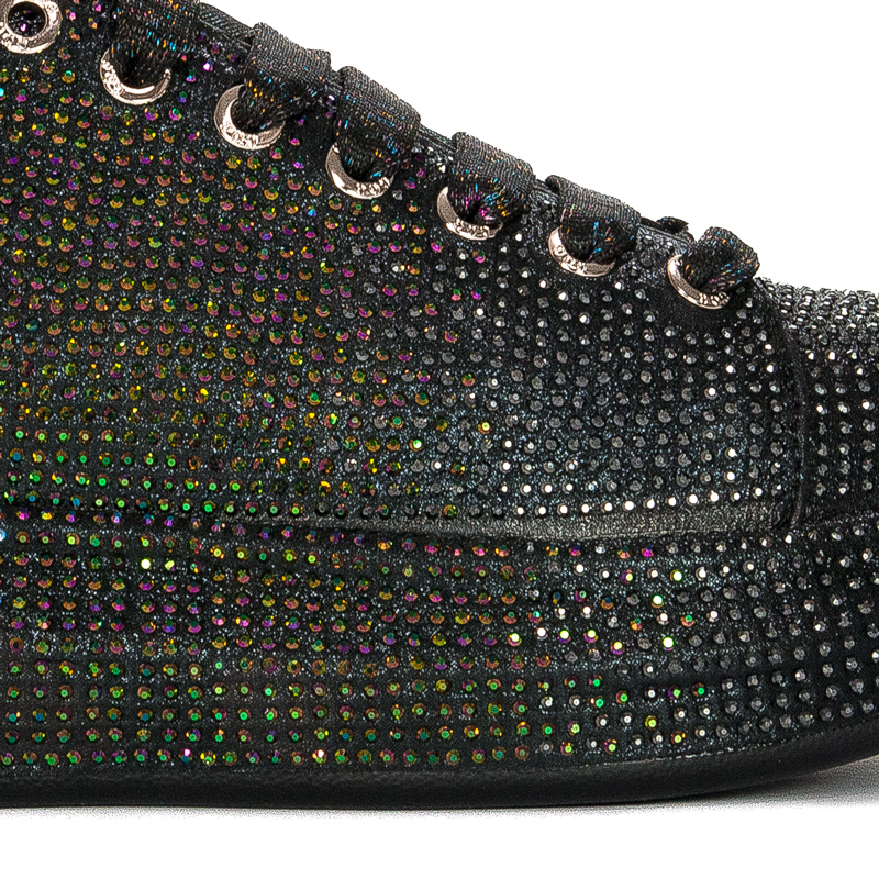 GOE Sneakersy półbuty damskie cyrkonie Black Czarne