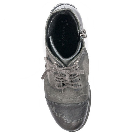 Maciejka  04625-03/00-3 Gray Lace-up Boots