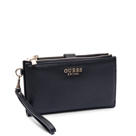 GUESS Portfel Damski Duży Z Paskiem Czarny SWBG7898157-BLACK