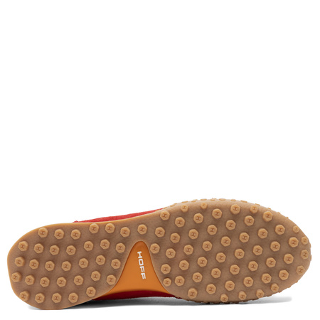 Hoff Women’s Retro Leather-Textile Sneakers Flat Sole Red 12635415