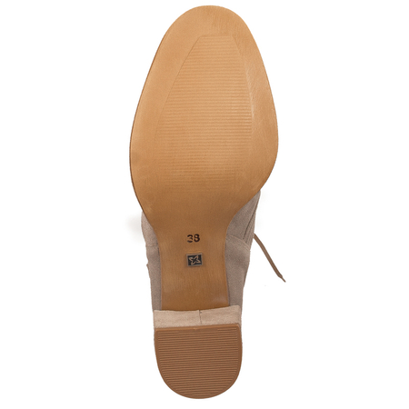 Maciejka Beige Women's Lace-Up Boots