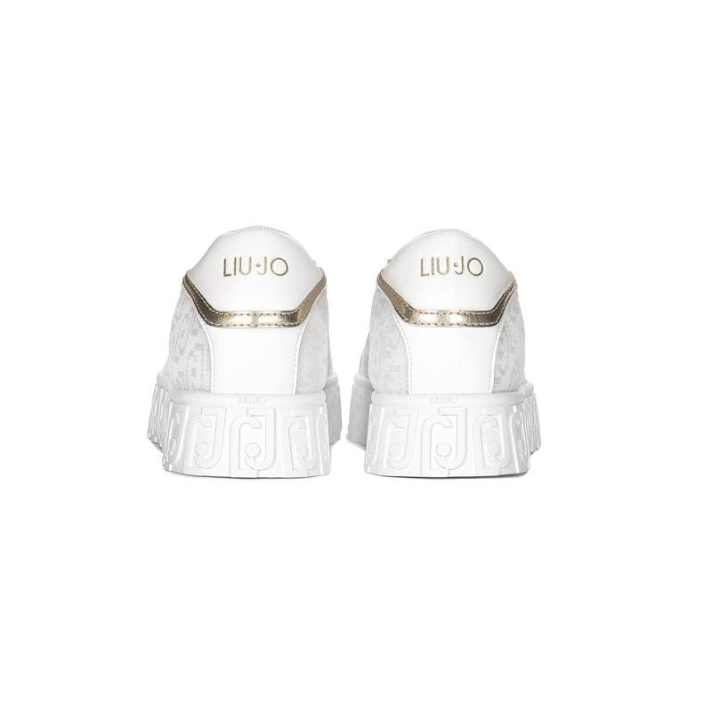 Liu Jo Sneakersy półbuty damskie na platformie Lovely 02 White białe