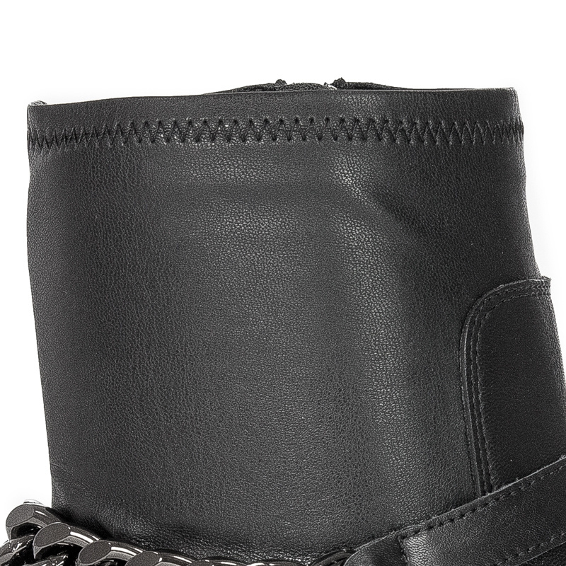 Botki damskie Venezia Forme 14124L Nappa Nero skórzane Czarne