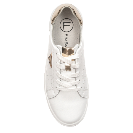 Filippo White Women's Leather Sneakers