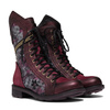 Maciejka Leather Lace-Up Ankle Boots Chain Detail Burgundy 07097-23/00-8