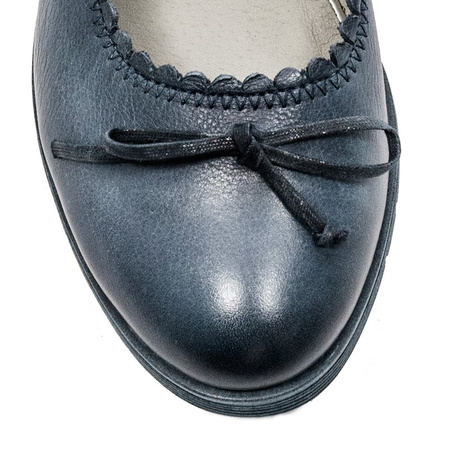 Maciejka 03469-17/00-5 Navy Blue Flat Shoes