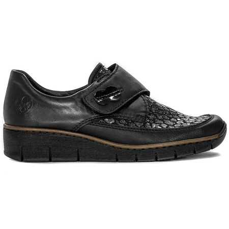 Rieker 537C0-00 Black Flat Shoes