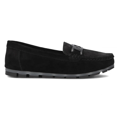 Filippo Women's Leather Moccasins Black