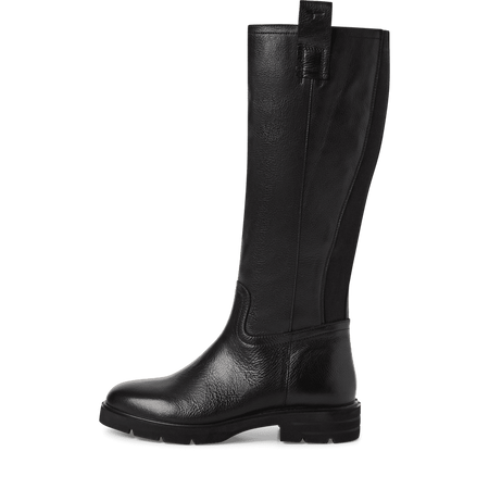 Tamaris Stylowe Czarne Kozaki z Naturalnej Skóry 1-25616-45-001