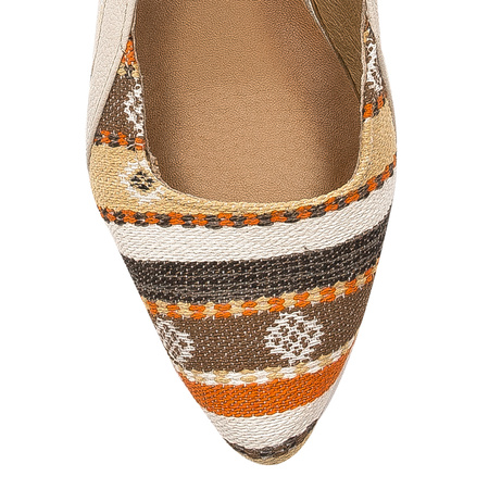 Maciejka Navy Beige Ballerina Shoes