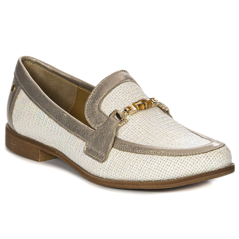 Maciejka Women's gold lords leather low shoes 06442-25/00-1