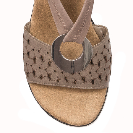Rieker Seal Altgold Beige Sandals 64677-64