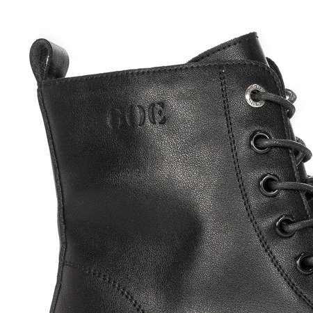 GOE Women's warm leather black boots