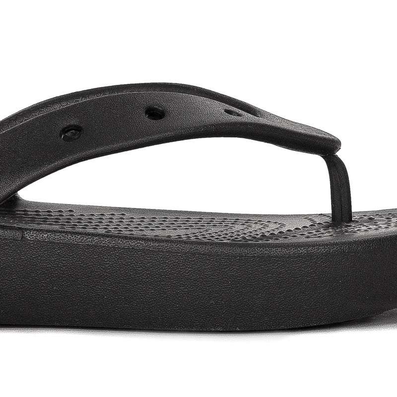 Crocs Klapki Damskie Black Platform Flip Czarne