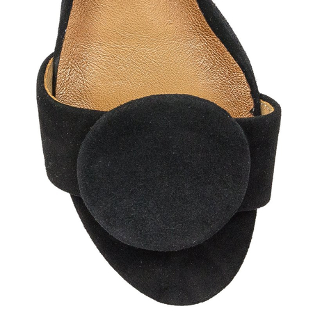Maciejka Suede Ornamental Sandals Black 5198A-01/00-5