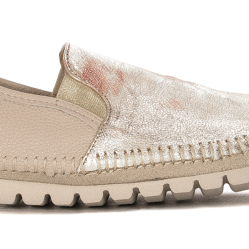 Maciejka Beige & Gold Low Shoes