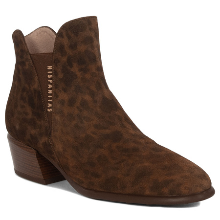 Hispanitas Women's Brown Ankle Boots with Heel