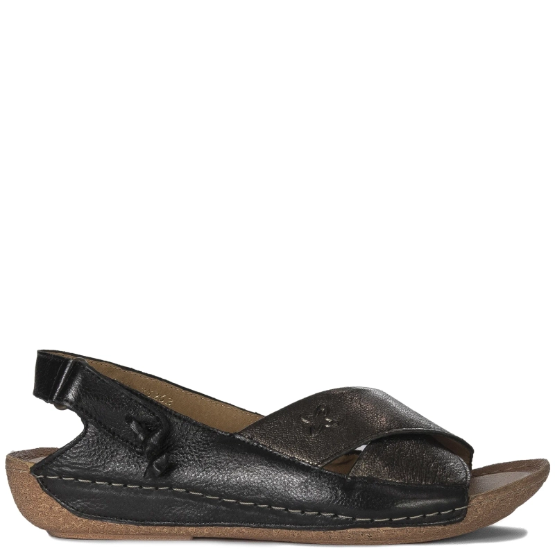 Maciejka Black Leather Sandals