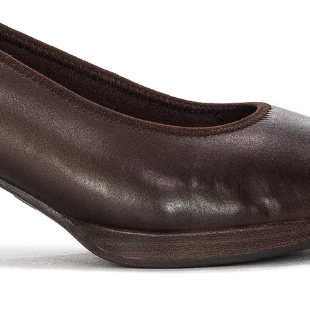 Tamaris Czółenka damskie skórzane Mahogany Comb brązowe