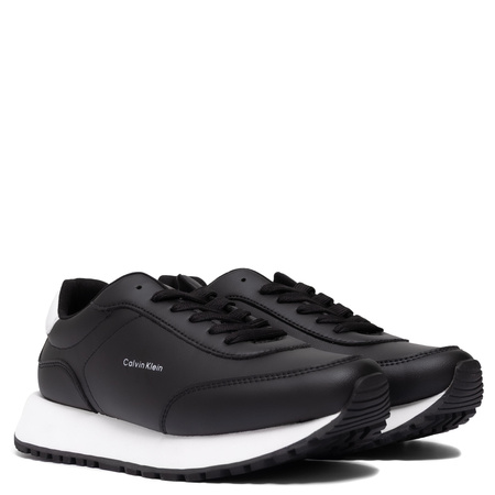 Calvin Klein Jeans Sneakersy Platformowe Damskie Z Kontrastową Podeszwą Czarne V3A9-83110-BLKWH