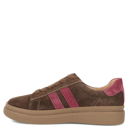 Filippo Skórzane Sneakersy w Czekoladowym Brązie z Kontrastowym Akcentem DP7981-26-D-BR