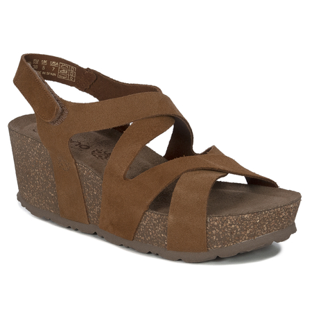Yokono Women's leather anchor sandals Bari Ser Cuero brown