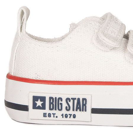 Big Star White children's sneakers with velcro