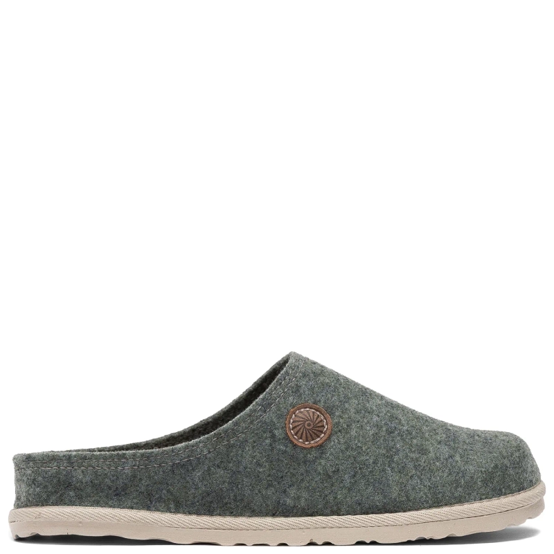 Inblu Felt Home Slippers Leather Insole Green CS000047-GREEN