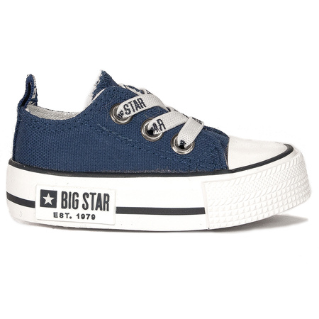 Big Star Trampki dziecięce niemowlęce Navy granatowe