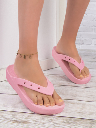 Crocs Klapki Damskie Flamingo Platform Flip