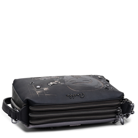 Anekke Women's Studded Messenger Bag Small Black 43753-523