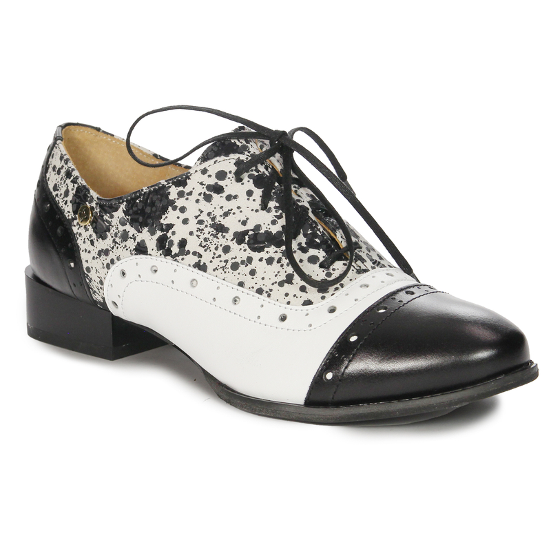 Maciejka Women's Leather White + Black Low Shoes