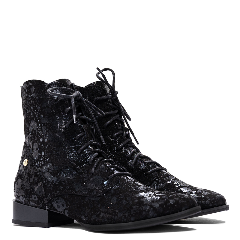 Maciejka Lace-Up Ankle Boots With Side Zipper Black 6391W-43/00-1