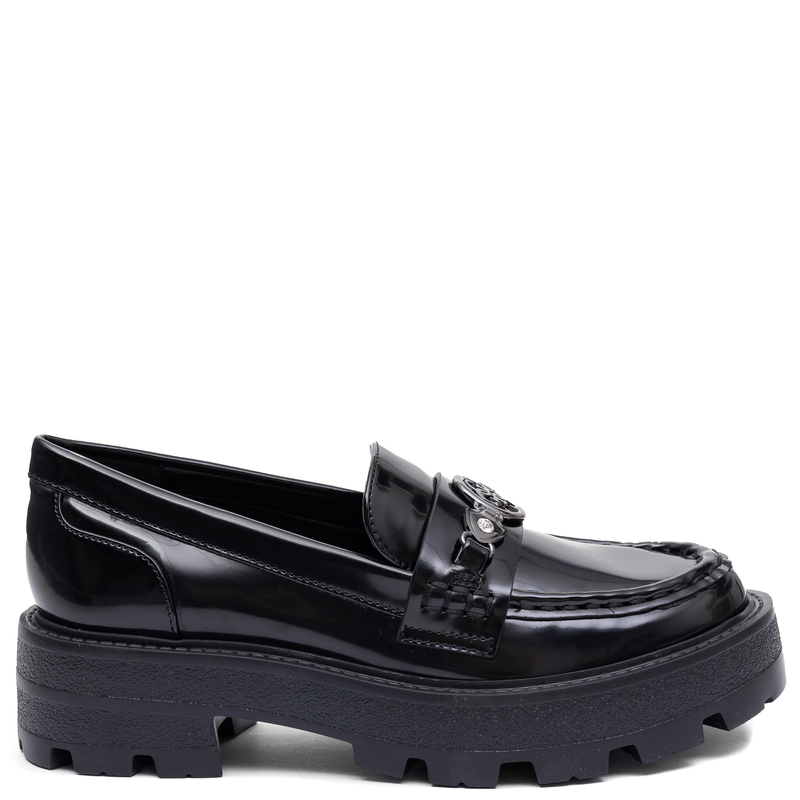 Guess Elegant Patent Leather Chunky Loafers Black FLFYAA-ELE14-BLK