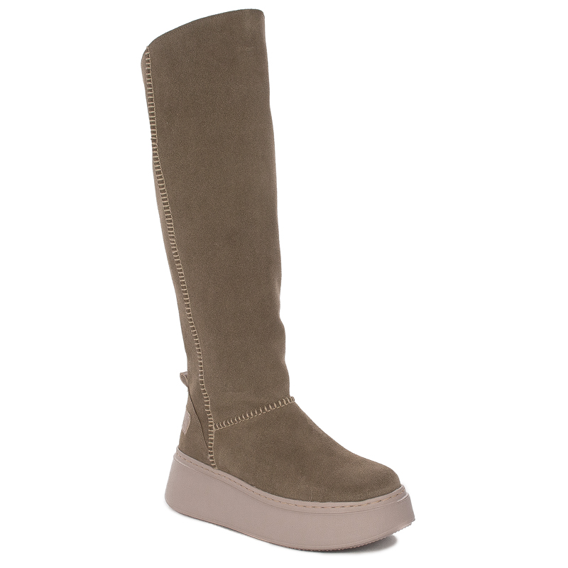 Maciejka Dirty Beige Knee-High Boots