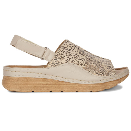 Maciejka Women's Leather Sandals Beige